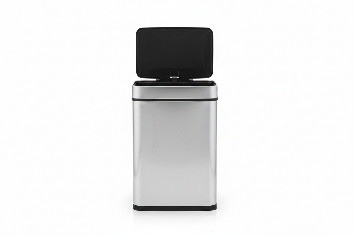 S AFSTAR 16 Gallon Motion Sensor Trash Can, Automatic Touchless Garbage Can with Dual Compartments, Stainless Steel Waste Bin for Kitchen, Bedroom & Bathroom