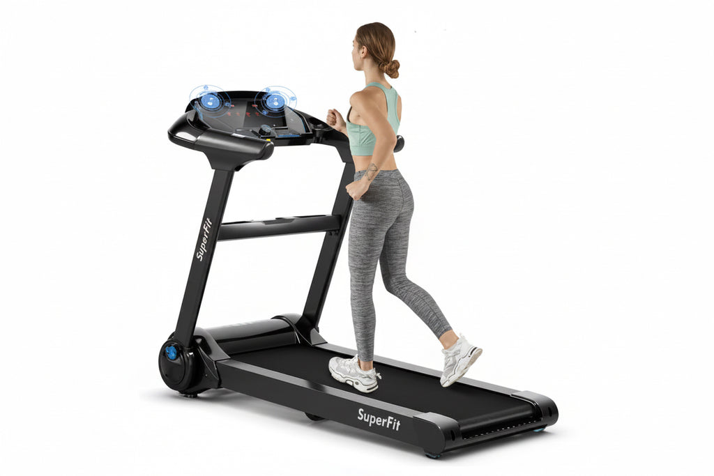 Goplus 2.25HP Folding Treadmill Running Machine LED Touch Display