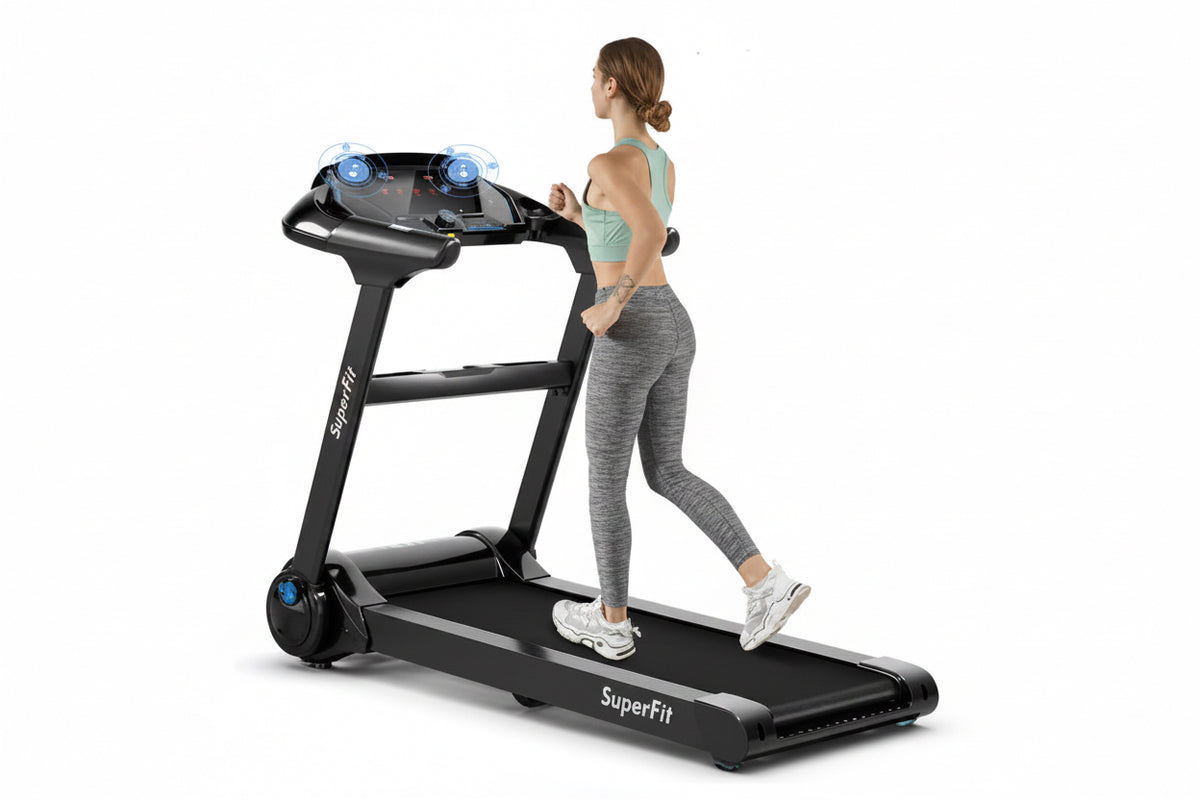 Goplus 2.25HP Folding Treadmill Running Machine LED Touch Display