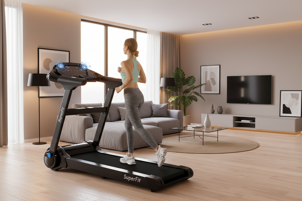 Goplus 2.25HP Folding Treadmill Running Machine LED Touch Display