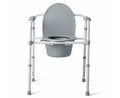 Medline 3-in-1 Steel Folding Bedside Commode Toilet Seat