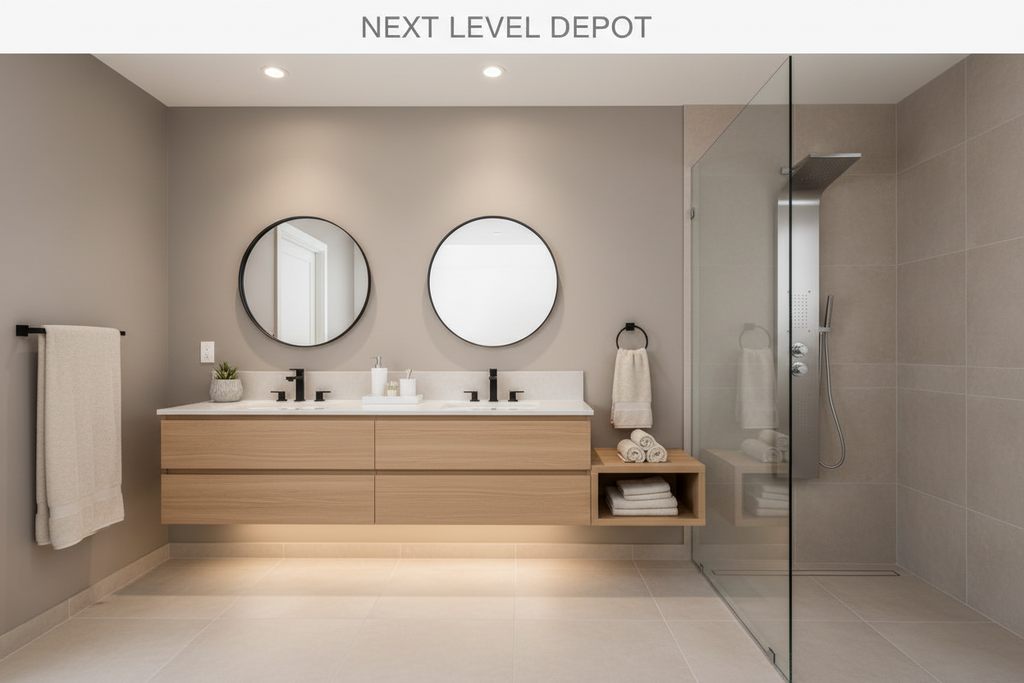 Modern Bathroom Shower Column Tower Panel System With Hand held Massage