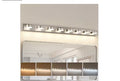 JUSHENG 63 in. 8 Light Nickel Bathroom Dimmable LED Vanity Light with 5-CCT Adjustable Switch and Acrylic Lampshade