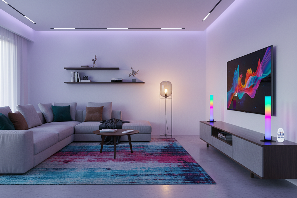 Sound Reactive RGBIC LED Light Bars with Remote Control-2 Pack