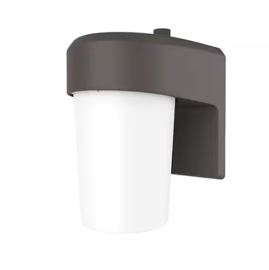 FE 60-Watt, Equivalent CE Integrated LED Jelly Jar Bronze, Outdoor Hardwired Wall Sconce Light 4000K