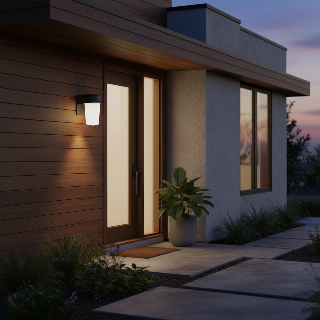 FE 60-Watt, Equivalent CE Integrated LED Jelly Jar Bronze, Outdoor Hardwired Wall Sconce Light 4000K