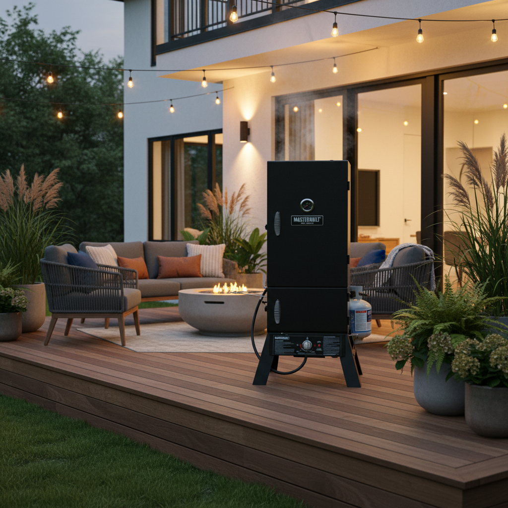 Masterbuilt 30 in. Dual Fuel Propane Gas and Charcoal Smoker in Black, 731 sq. in. of Cooking Space
