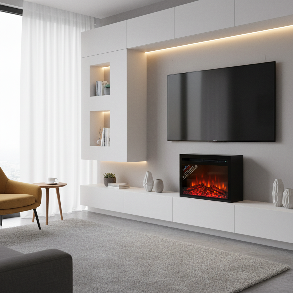 Model EF-30BF 26" Flat LED Insert Electric Fireplace