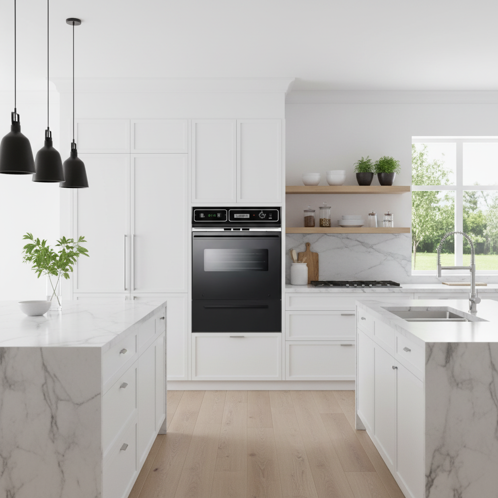 Summit Appliance 24 in. Single Gas Wall Oven in Black