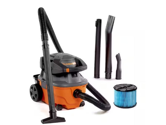 RIDGID 4 Gal. 6.0 Peak HP Shop Vacuum WD4080 Wet Dry Vac with Detachable Blower, Fine Dust Filter, Hose and Accessories