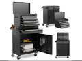 Costway 5-Drawer Rolling Tool Chest Cabinet Metal Tool Storage Box Lockable with Wheels Black