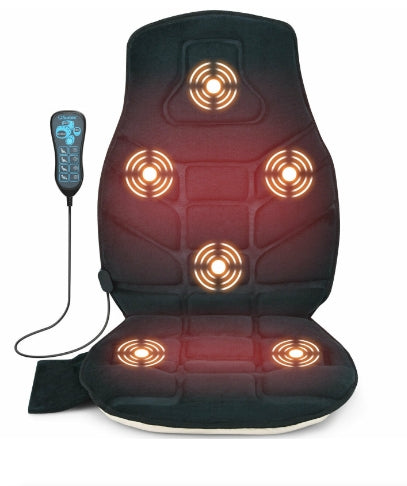 Seat Cushion Massager with Heat and 6 Vibration Motors for Home