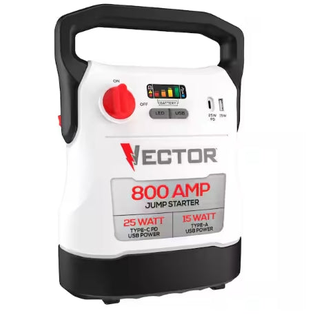 VECTOR 800 Amp Jump Starter with USB Power