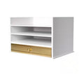 Industrious Gold/White Wood Letter Tray