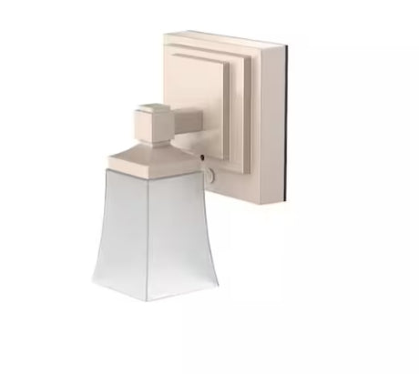 Westek 5 in. Satin Gold Single LED Downlight Vanity Sconce Light with Remote