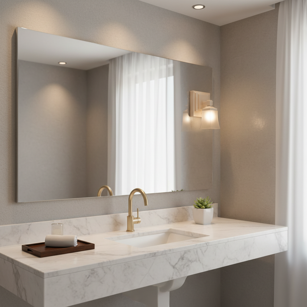 Westek 5 in. Satin Gold Single LED Downlight Vanity Sconce Light with Remote