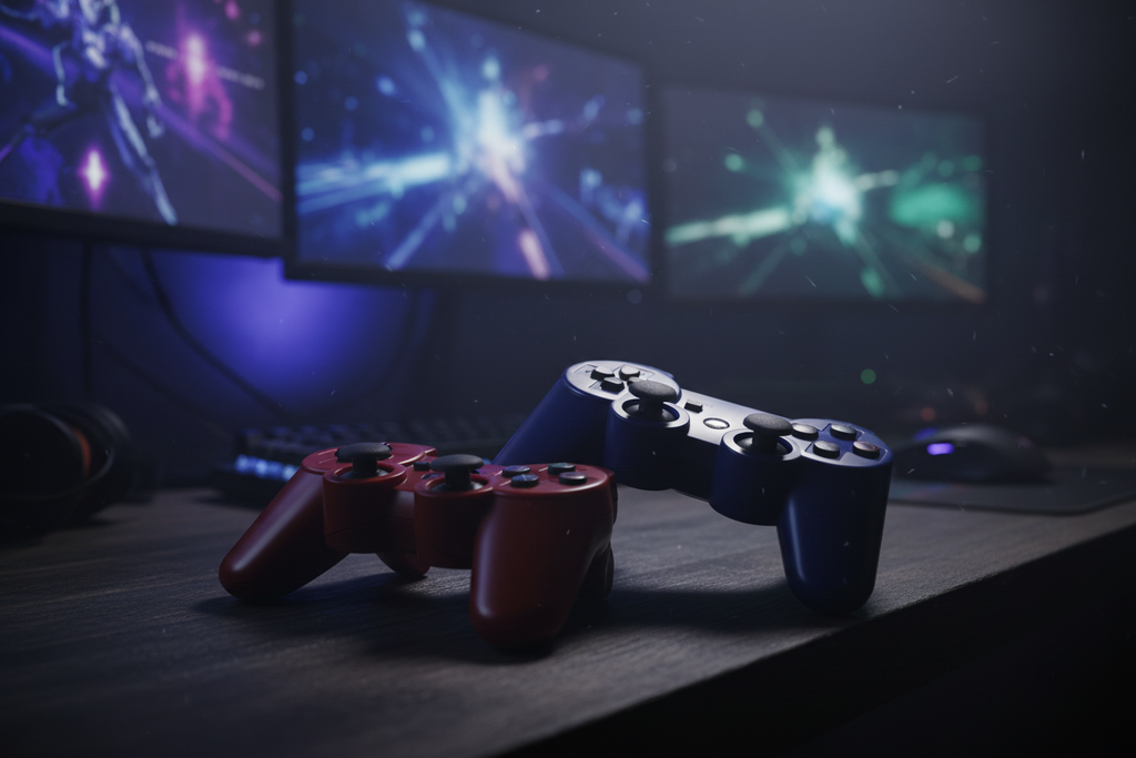 Wireless Controller for Sony PS3 Red/Blue PlayStation 3