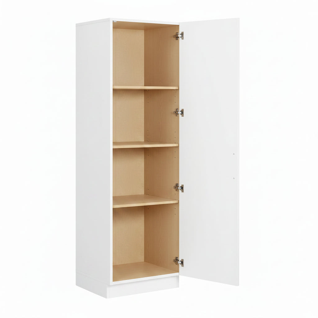 Hampton Bay Avondale 24 in. W x 84 in. H x 24 in. D Ready To Assemble Plywood Shaker Utility Pantry Cabinet in Alpine White