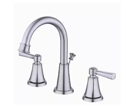 Glacier Bay Melina 8 in. Widespread Double-Handle High-Arc Bathroom Faucet in Brushed Nickel