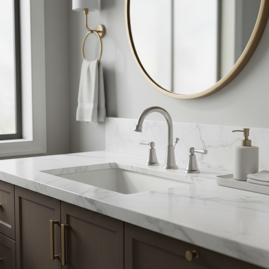 Glacier Bay Melina 8 in. Widespread Double-Handle High-Arc Bathroom Faucet in Brushed Nickel